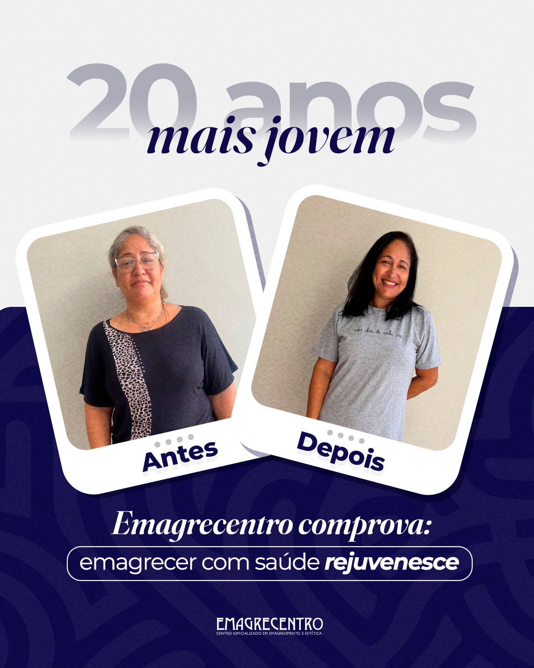 Antes e depois - resultado real de paciente